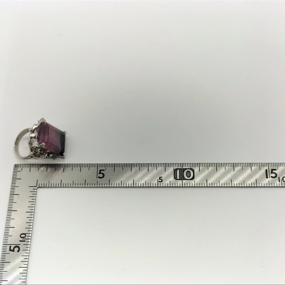 Jewelry Ring Watermelon Tourmaline 29.01ct Platinum 426199 - Picture 7 of 9